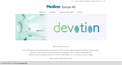 Desktop Screenshot of medicor-international.com