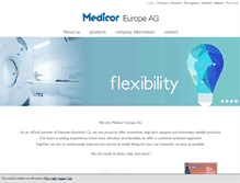 Tablet Screenshot of medicor-international.com